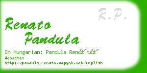 renato pandula business card